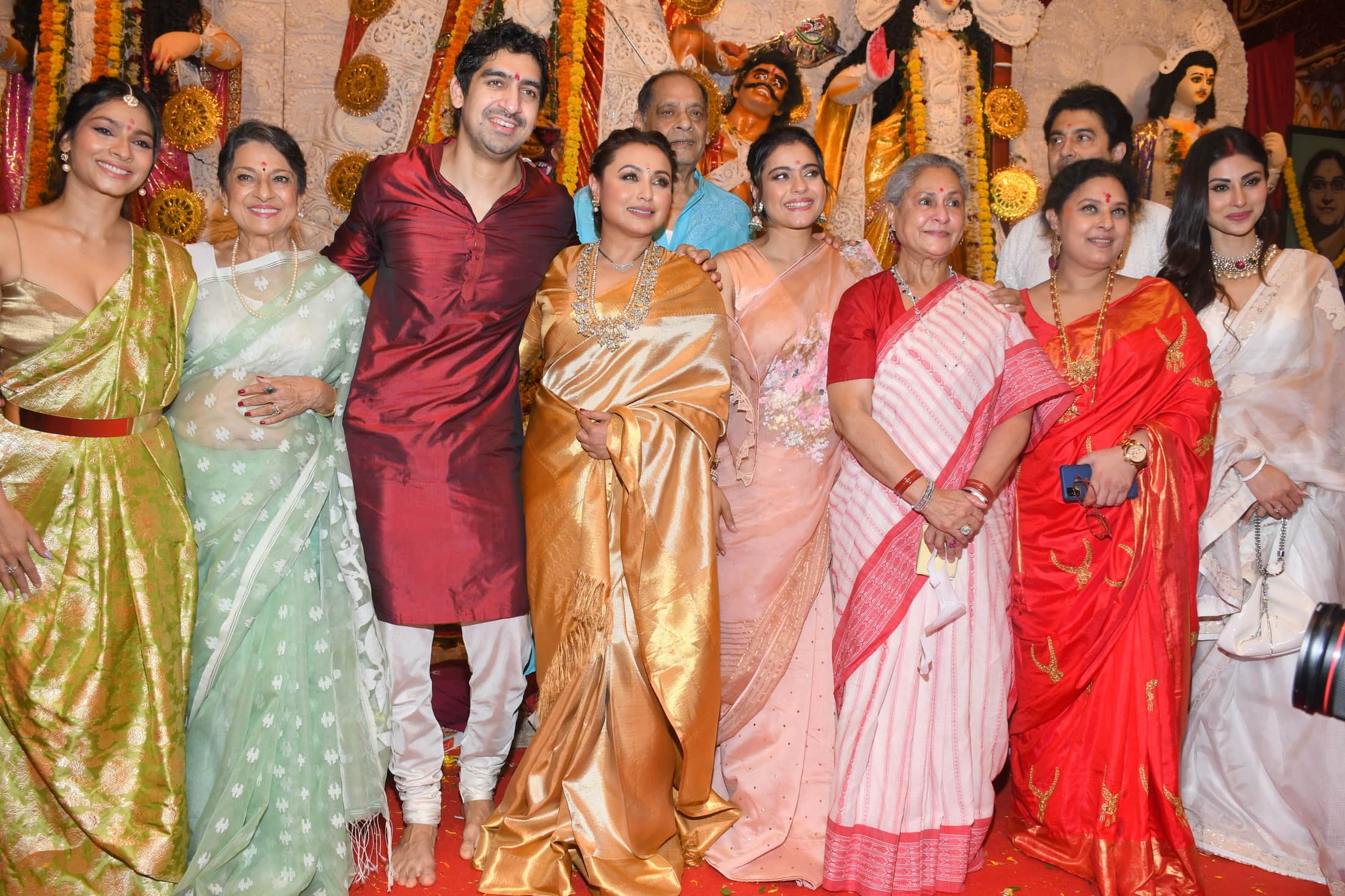 From Ranbir kapoor Jaya bachbach to Rani mukherjee Kajol mouni roy spotted at durga puja for seeking blessings