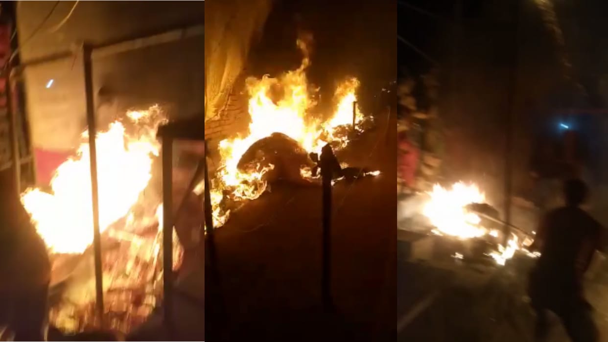 Bhadohi Durga Puja Pandal Fire Break Case More than 67 Injured See Photos
