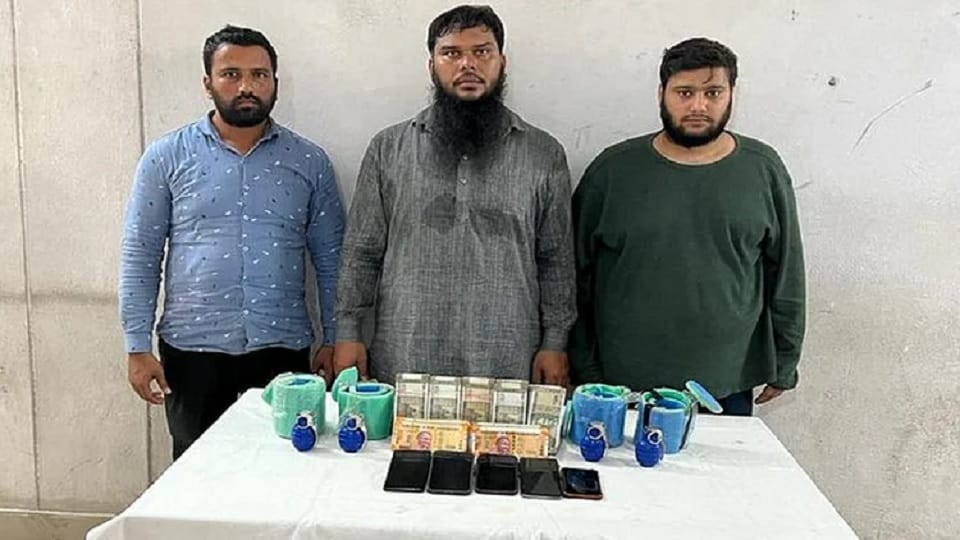 Three terror suspects with ISI link arrested With Four Hand grenades in Hyderabad