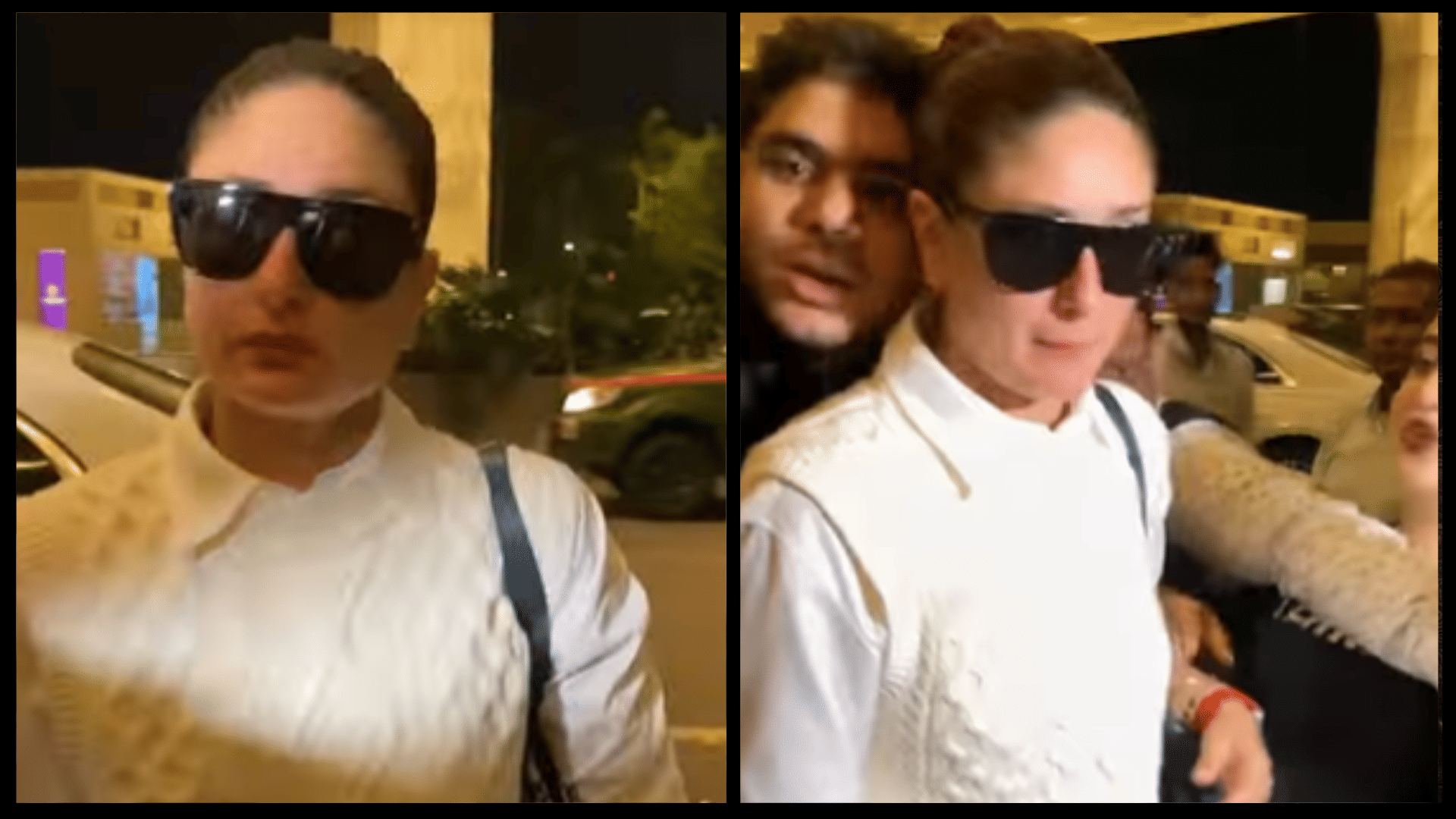 Viral Video of Fans mob Kareena Kapoor Khan for selfies at the airport Actress got Scared