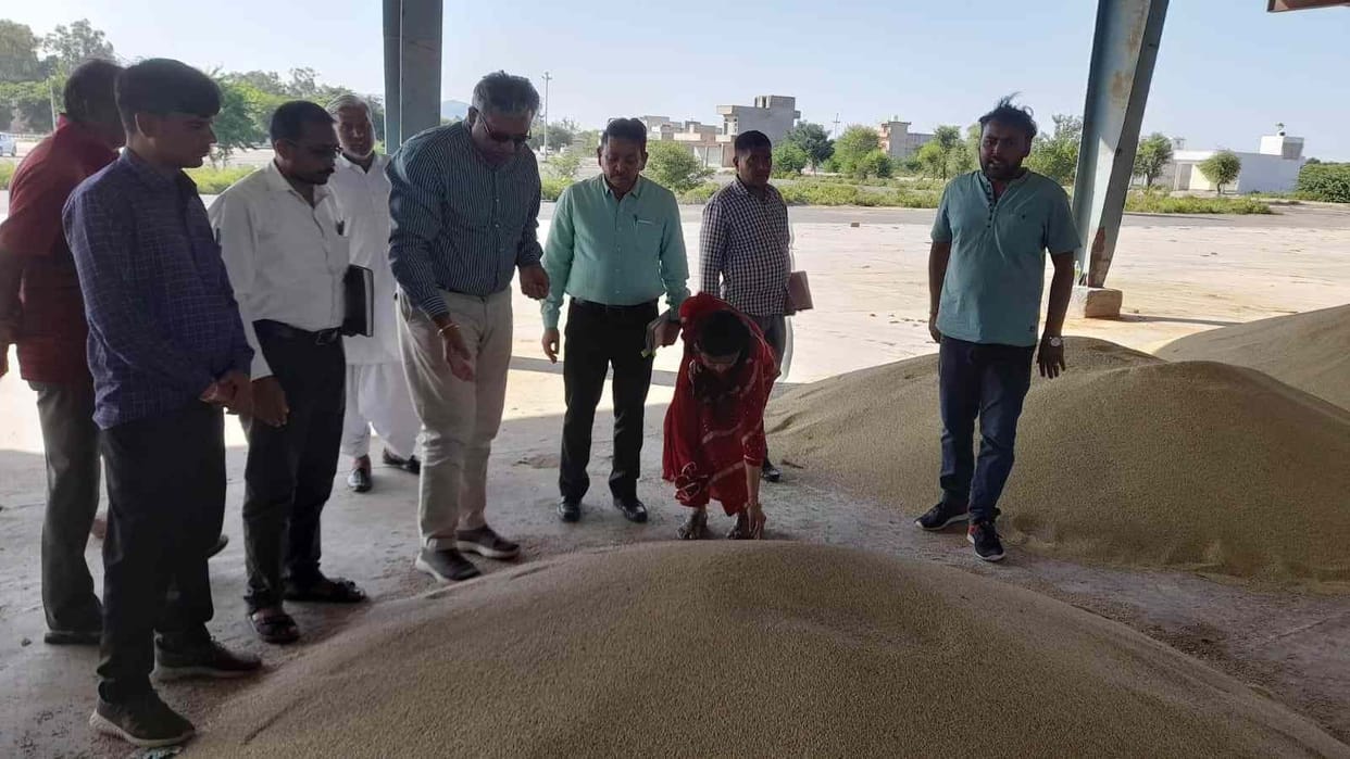 Only 974 quintals of millet were procured on the second day amid lapses