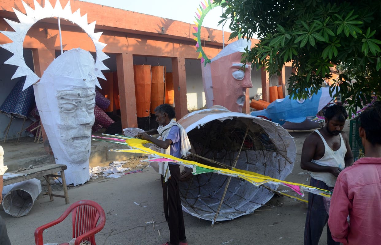 Preparations for Ravana Dahan Mela intensified on Vijayadashami