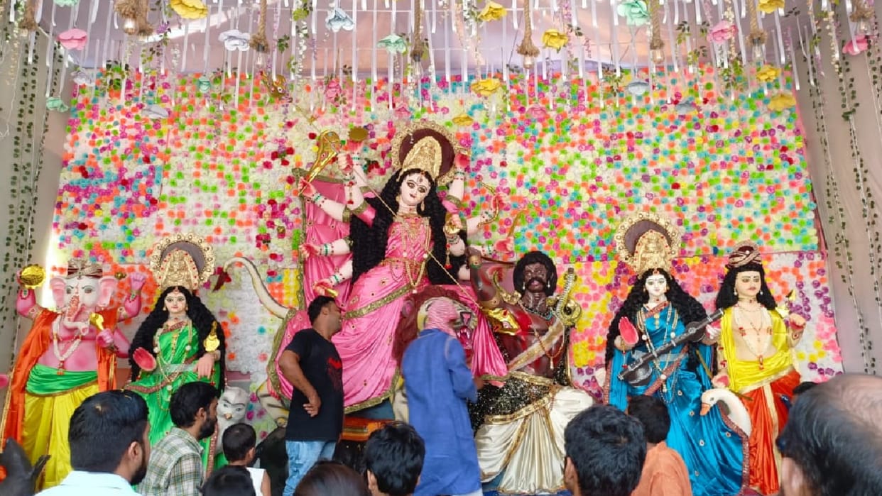 Worship of Maa Kalratri took place on seventh day of Shardiya Navratri