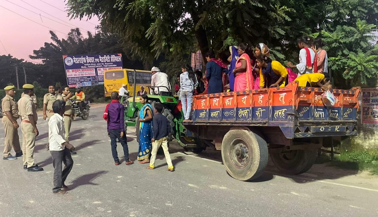 action against passengers carrying tractor-trolly