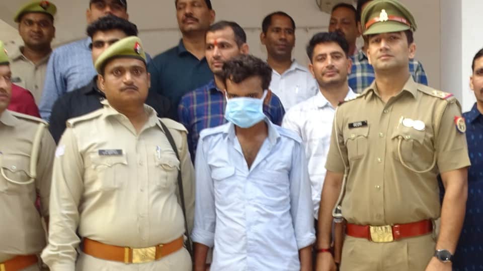 man arrested for killing woman and her two children in mathura