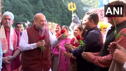 Amit Shah in Jammu Live update: Worship Mata Vaishno Devi katra rally in rajouri News in Hindi