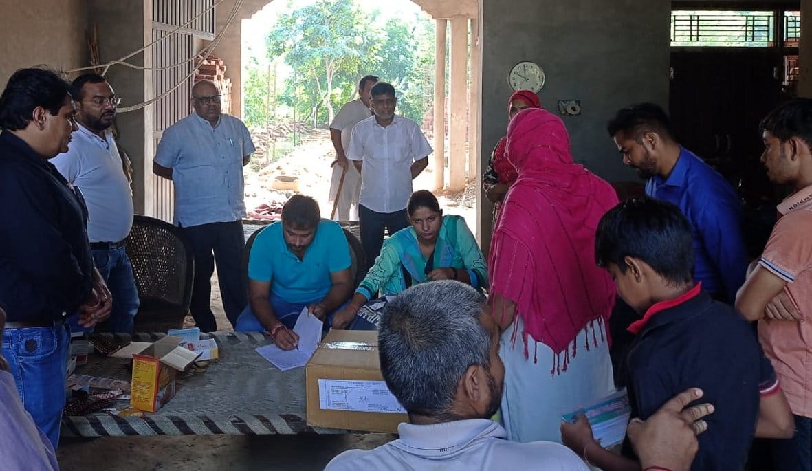 Health department team set up camp in Bhadal