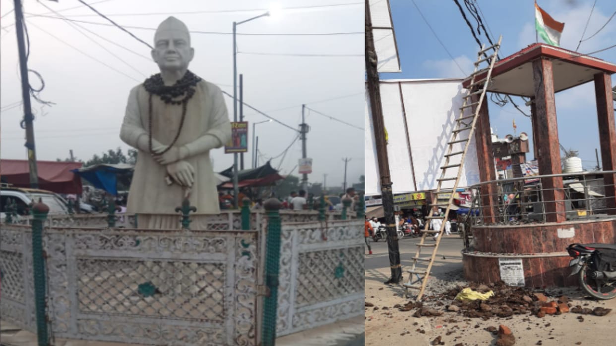 Muzaffarnagar:  Charan Singh statue installation reached the police station, Uplas disappeared before RLD MLA