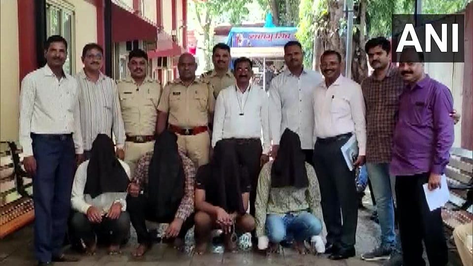 Four people have been arrested for extorting money from a businessman by posing as CBI and Mumbai Police offic