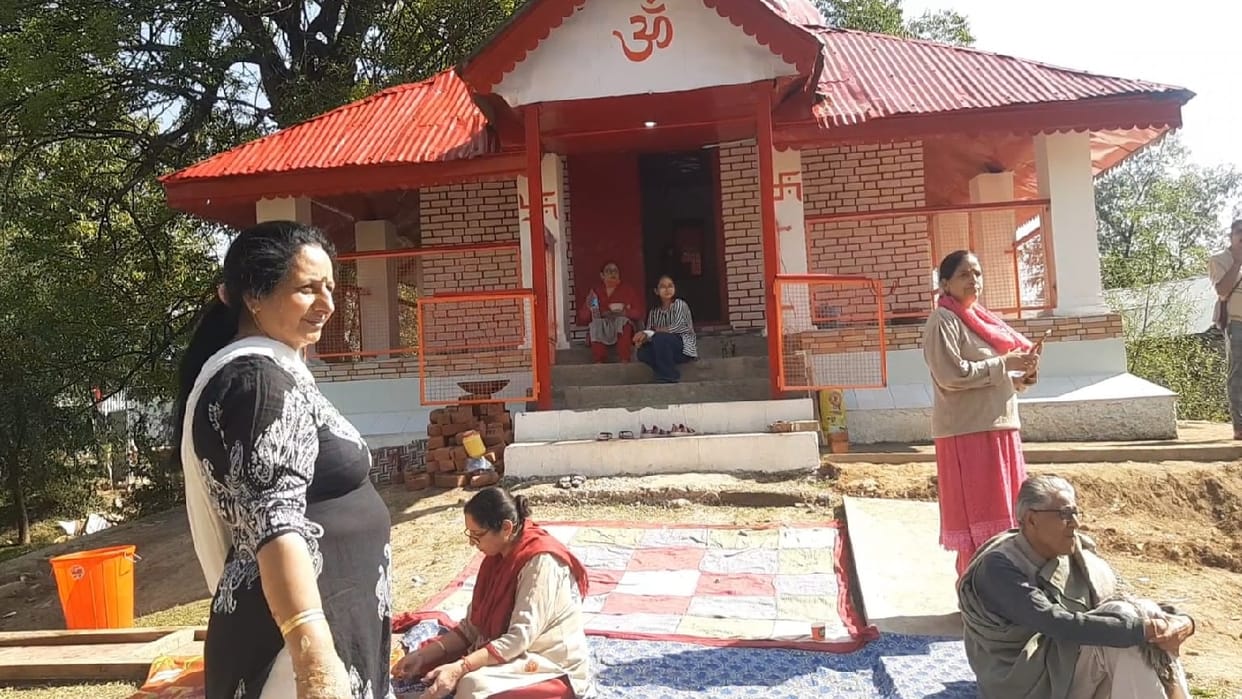 kashmir srinagar temple After 33 years in Handwara holly bells rings in ancient Ganesh temple