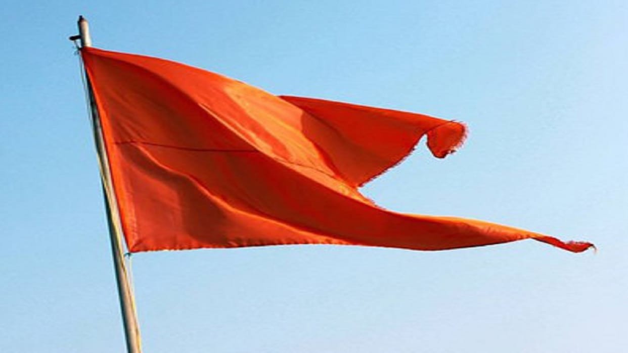 Two sides face to face on planting saffron flag, force deployed