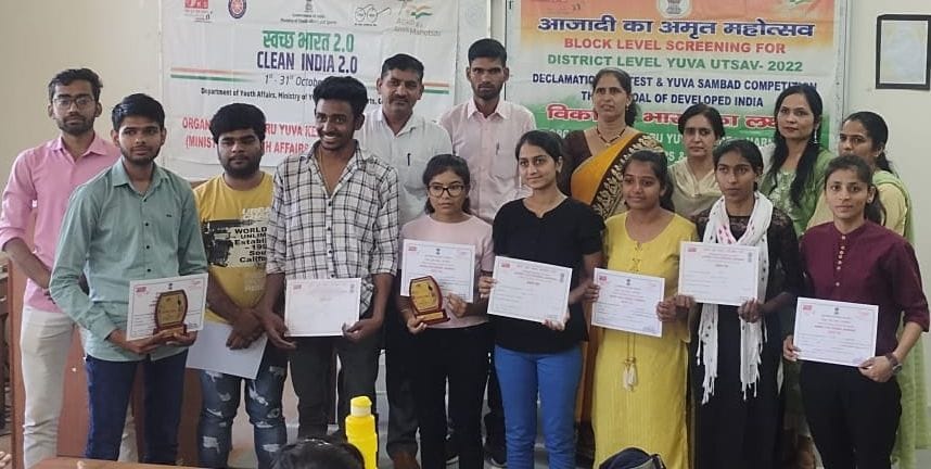 Naina was first and Nishant was second in the speech competition