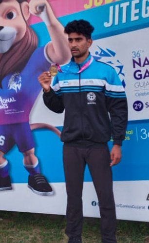 Usaid raised the honor of the district in the national de cathalon athlete