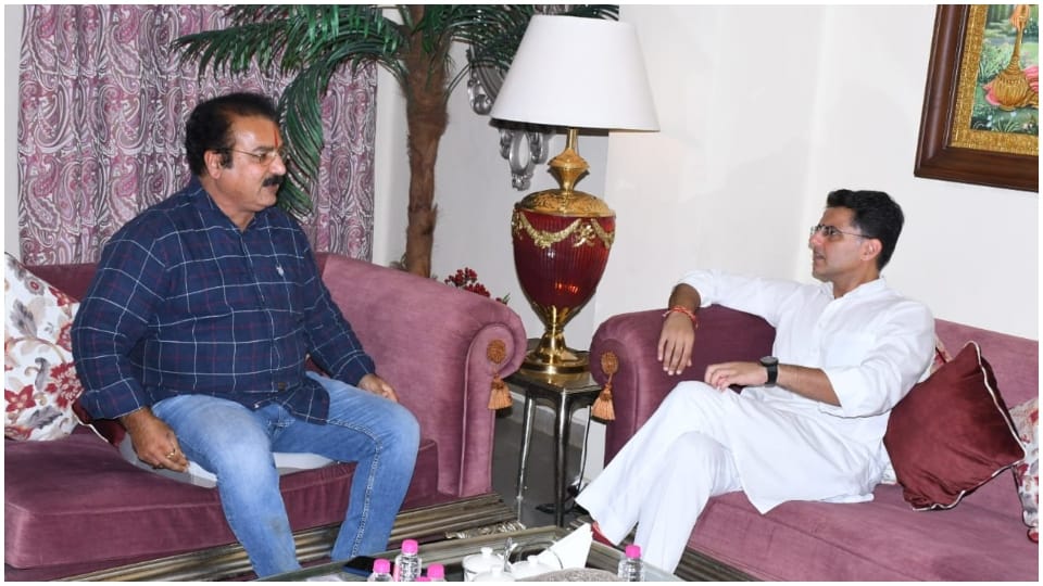 Rajasthan politics Sachin Pilot and Pratap Singh Khachariyawas Meeting