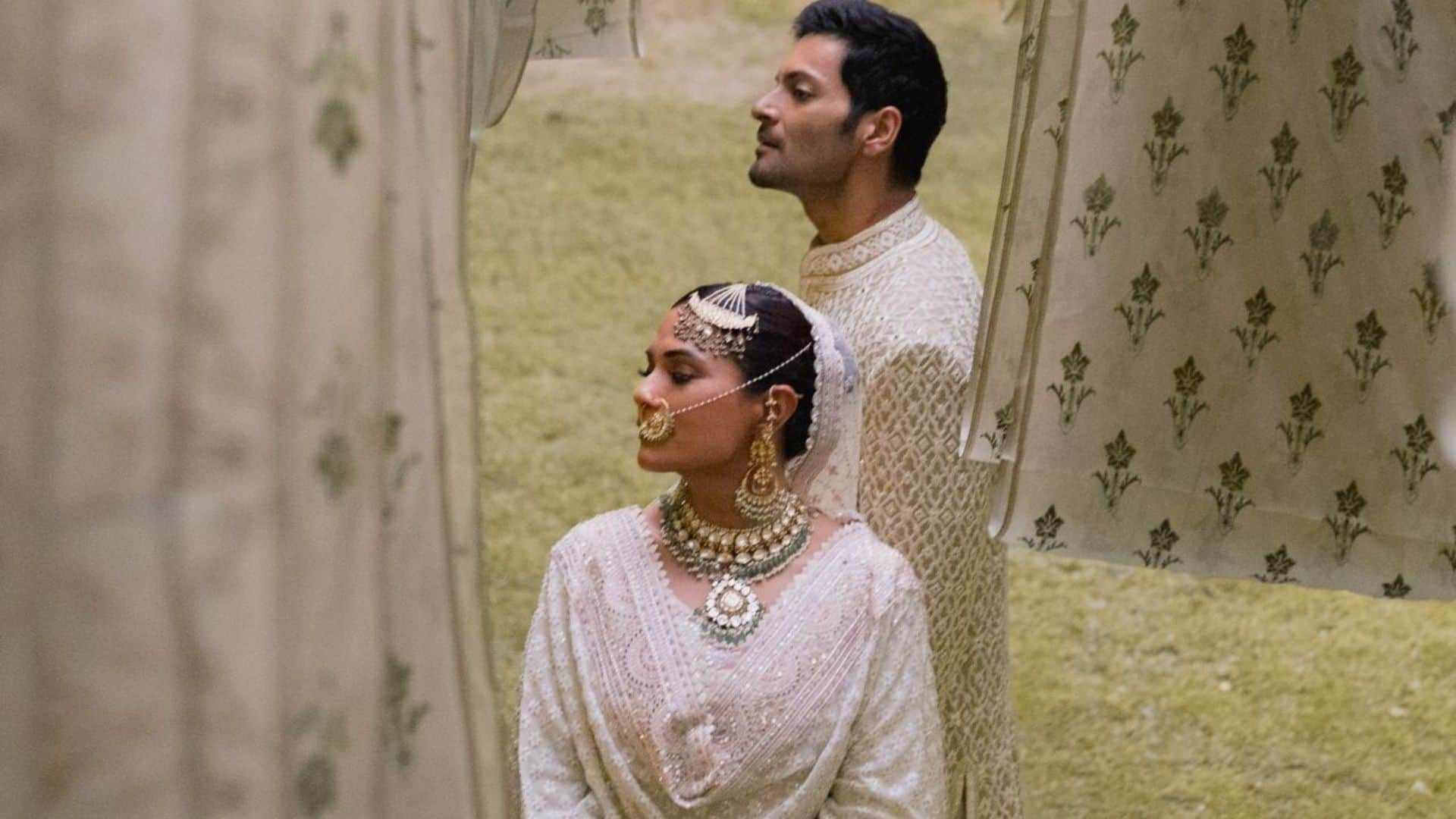 richa chadha ali fazal wedding couple royal look in lucknow pre wedding function