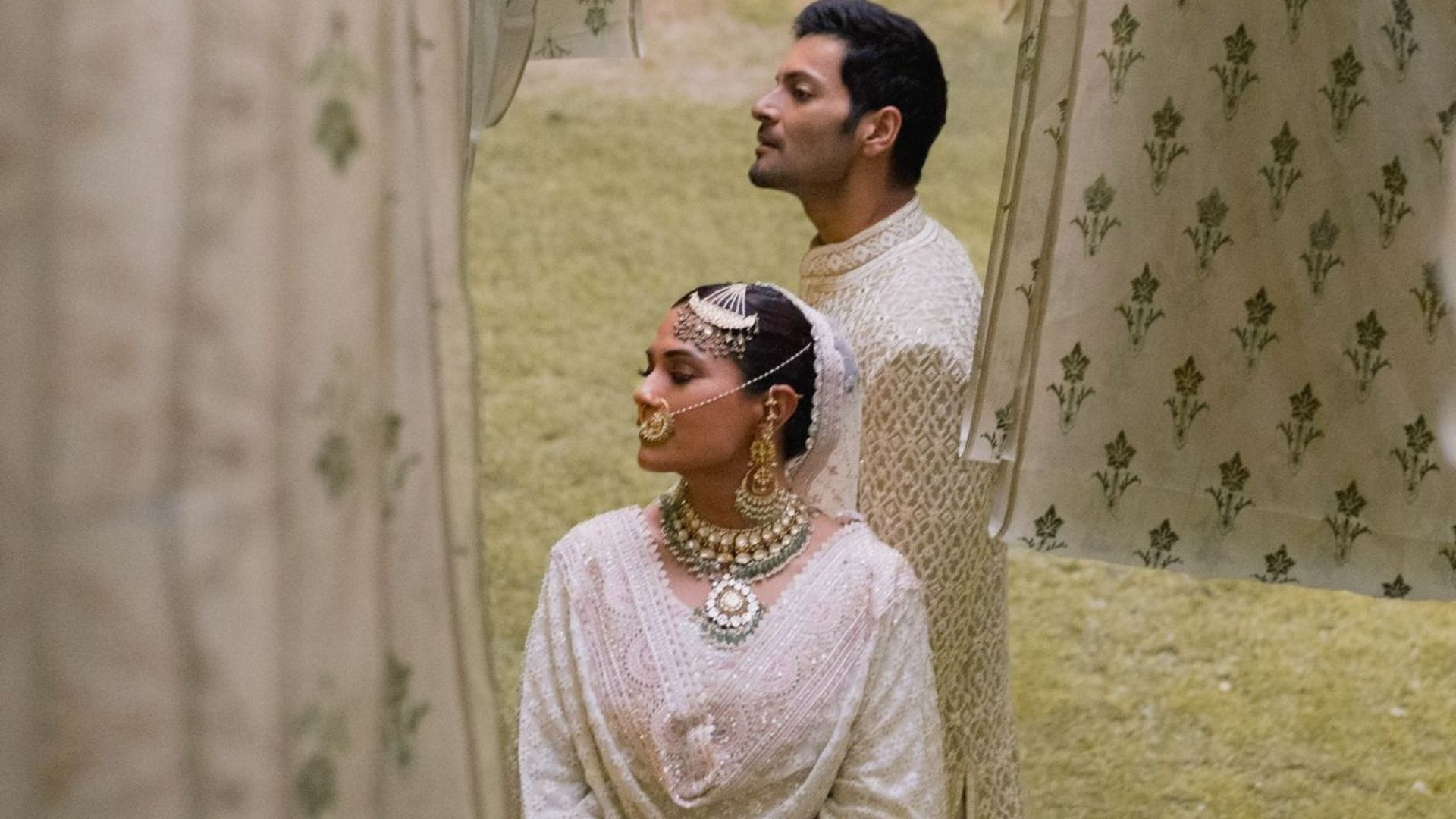richa chadha ali fazal wedding couple royal look in lucknow pre wedding function