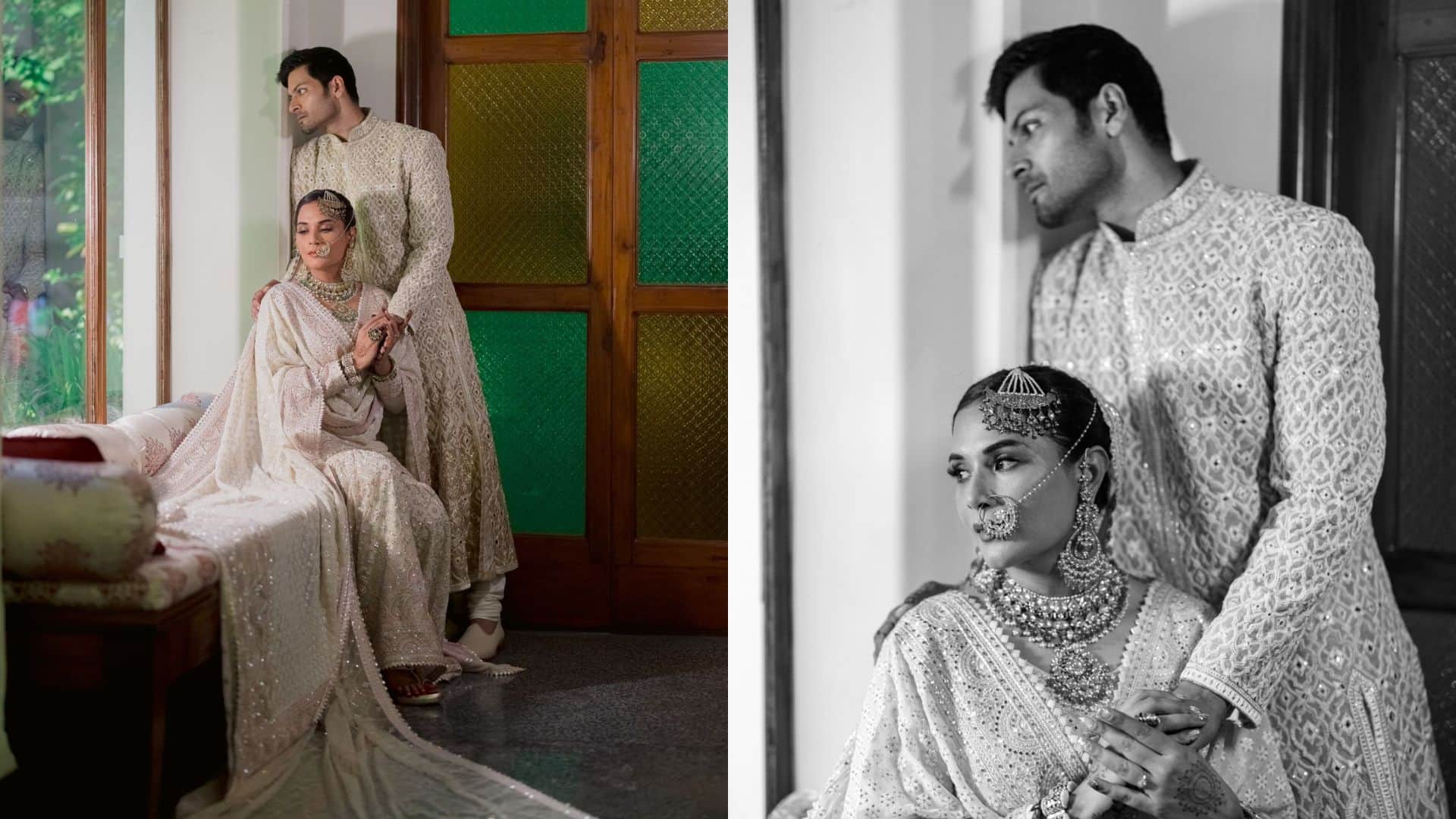 richa chadha ali fazal wedding couple royal look in lucknow pre wedding function