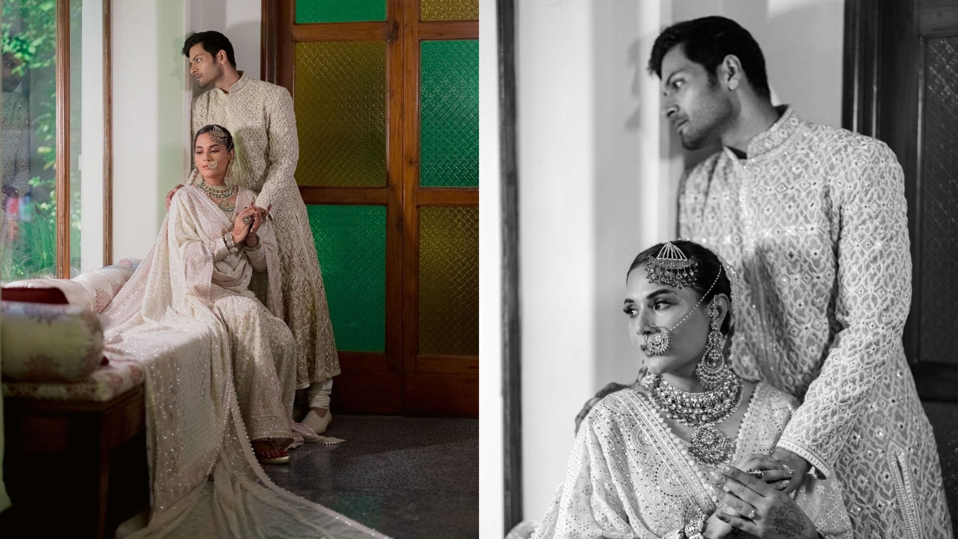 richa chadha ali fazal wedding couple royal look in lucknow pre wedding function