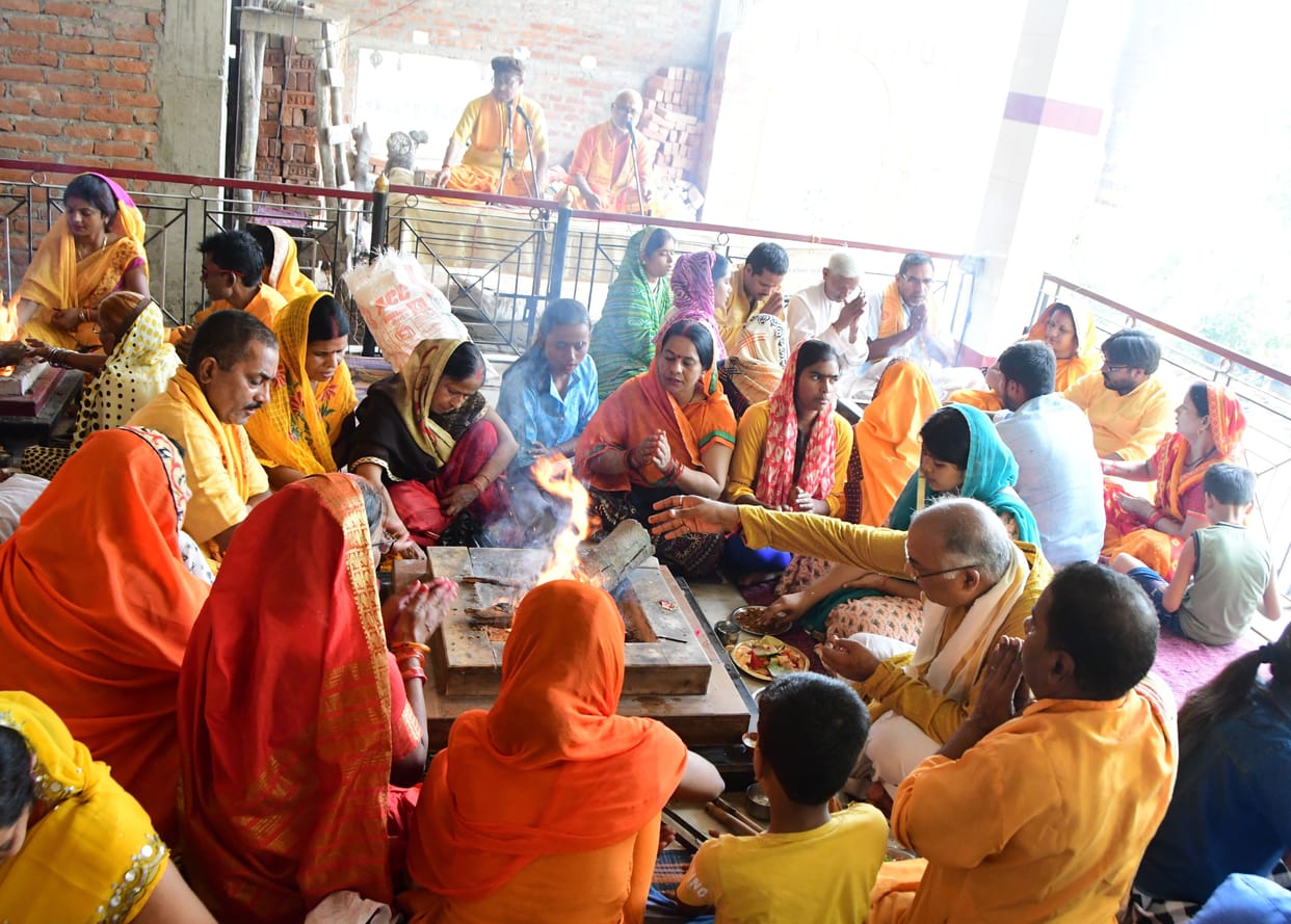 ritual completed in gayatri peeth