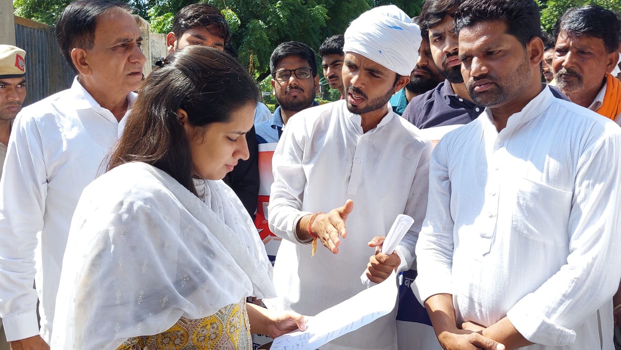 The cow protectors demonstrated against the plight of the cow