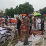 घटनास्थल का एक दृश्य।
