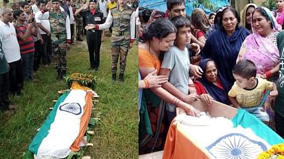 jawan's dead body brought to his village in Sultanpur.