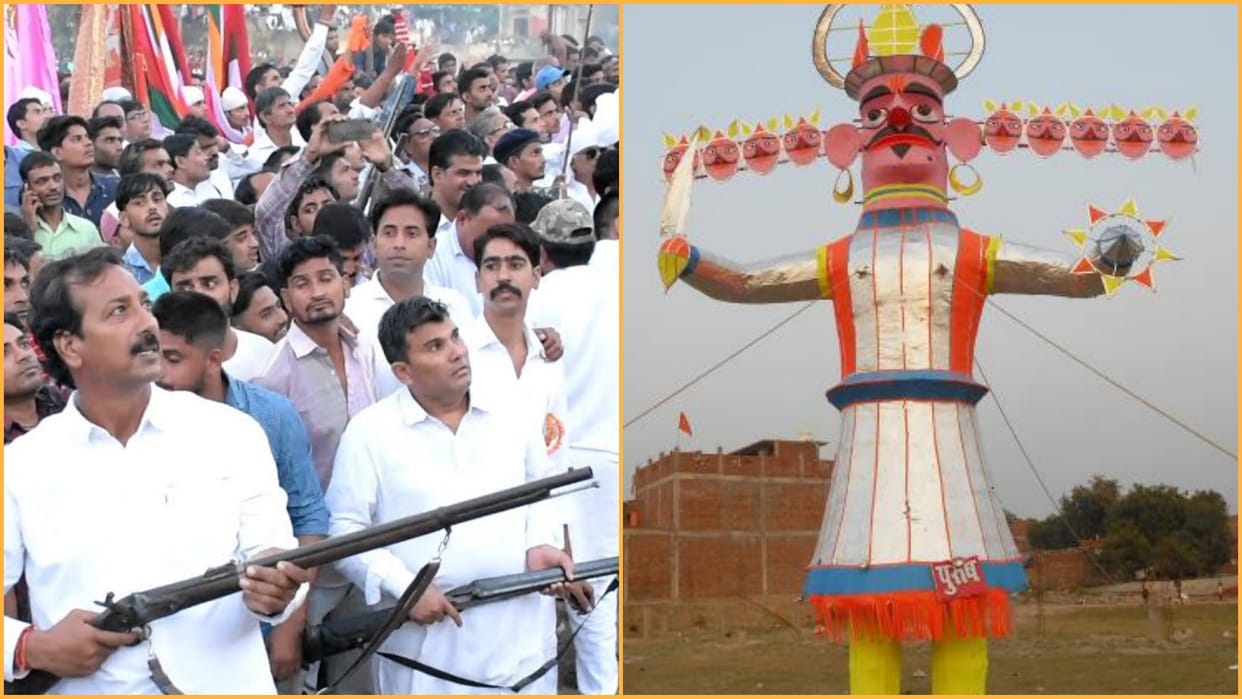 Dussehra 2022 firing on Ravan in Jhunjhunu over Ravan Dahan