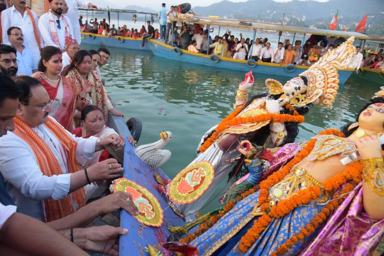 JP Nadda in dushera