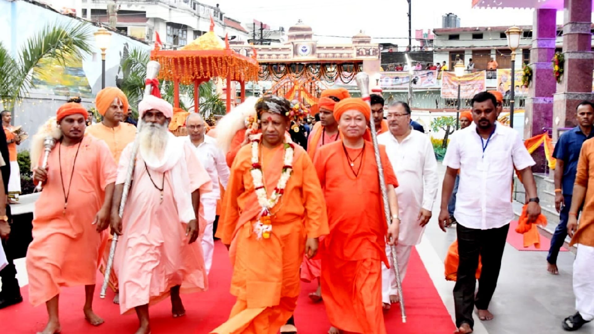 Victory procession of Gorakshpeethadhishwar in gorakhpur