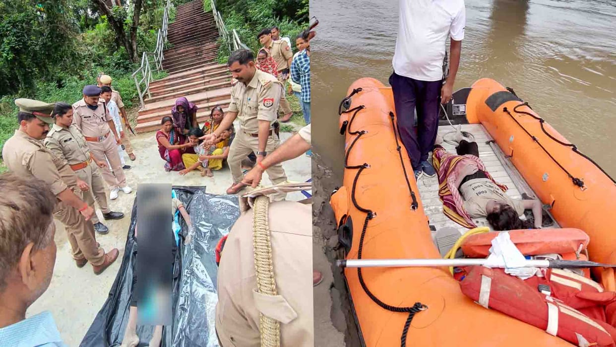 Kanpur: Bodies of two drowned people found at Kothi Ganga Ghat