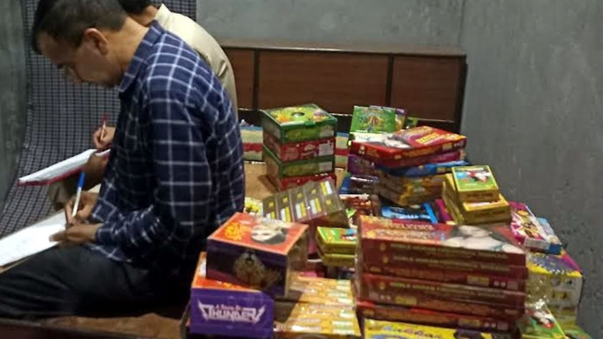 Chief Minister flying squad raided Ganaur for the second day, firecrackers recovered from the house