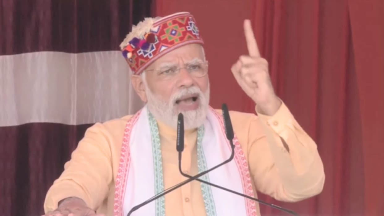 pm narendra modi speech in pahari dialect in luhnu bilaspur