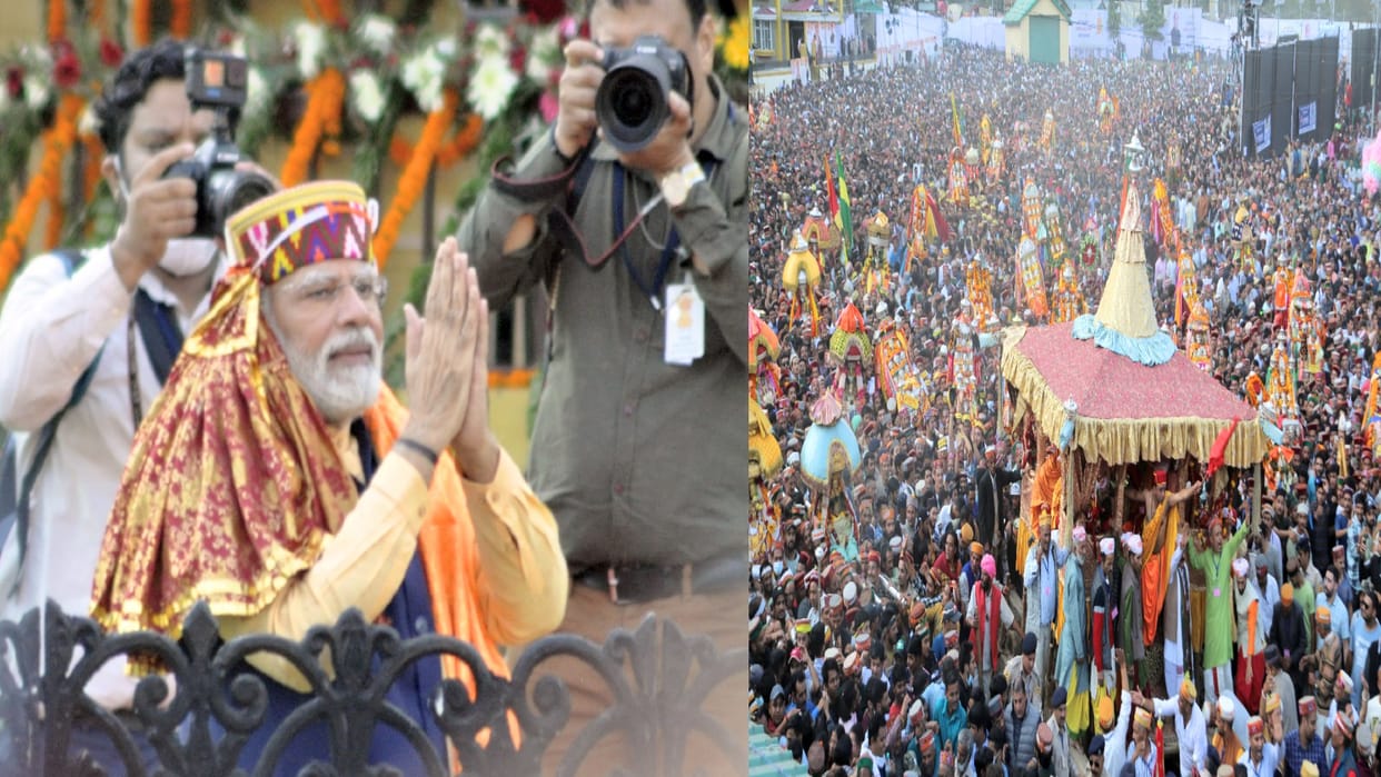 PM Kullu Visit: Protocol broken with the arrival of deities in international Kullu Dussehra