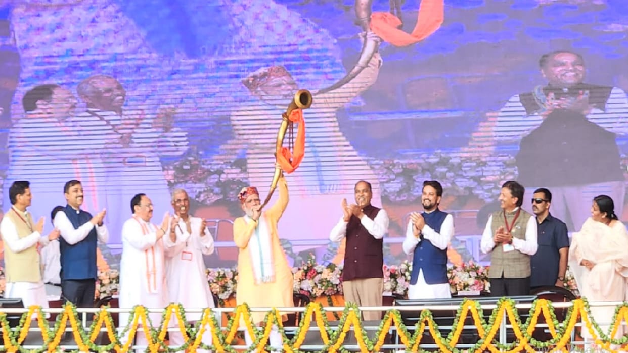 Himachal Election 2022, pm Modi played the election 'Ransingha' in Himachal, told the advantages of double en