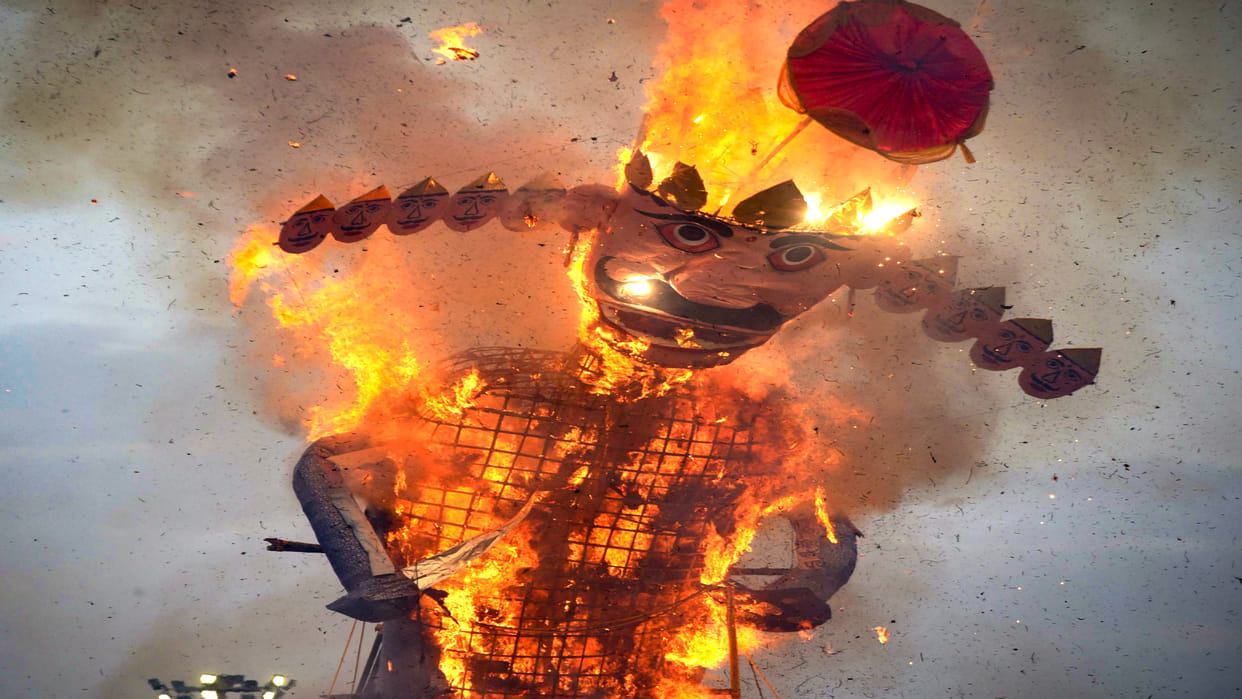 bjp leader demand burn effigy of sanatana dharma opponent with ravana on dussehra