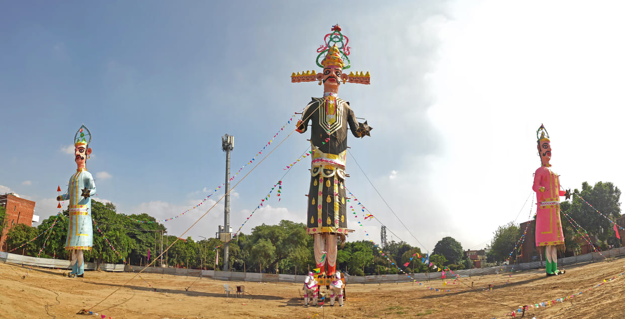 Ravana of 92 feet will burn in Sector-46 on Dussehra