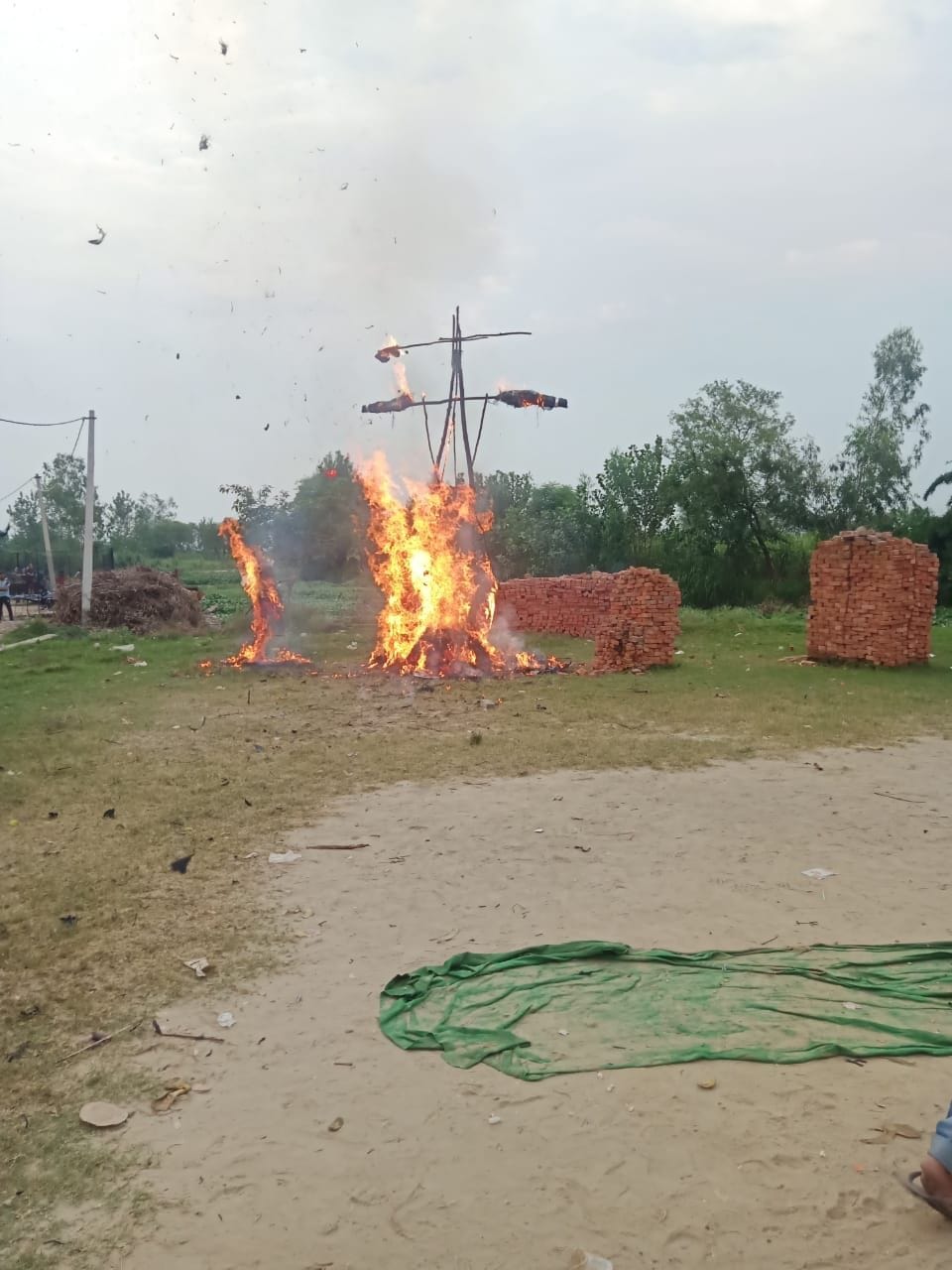 Burning of effigies of Ravana, Meghnad, Kumbhakarna in Sherkot