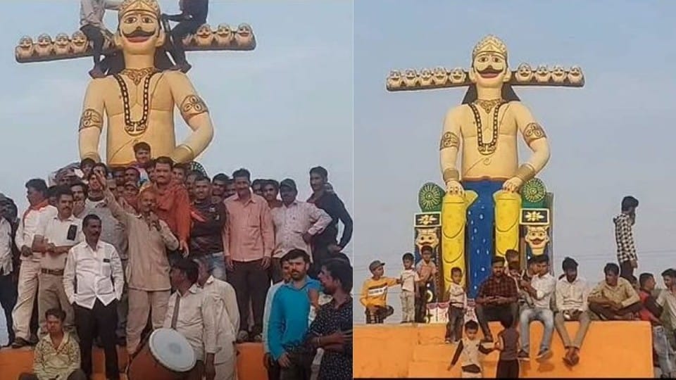 Tradition of cutting the nose of Ravana's effigy on Dussehra
