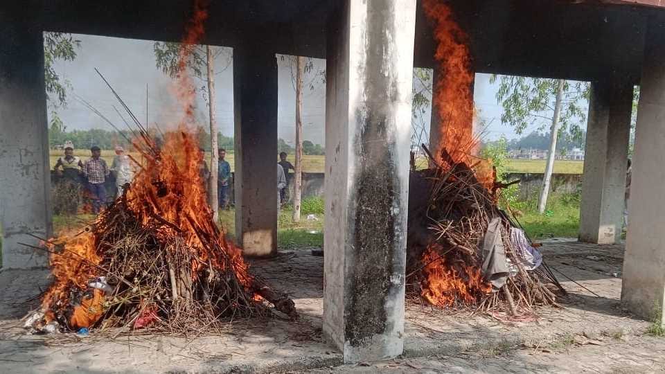 Funeral of two friends together in Yamunanagar of Haryana