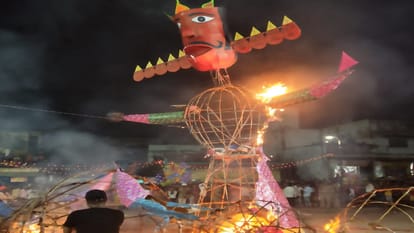 See Kashis Ravana Dahan in 10 pictures People burnt Ravanas family gave a special message