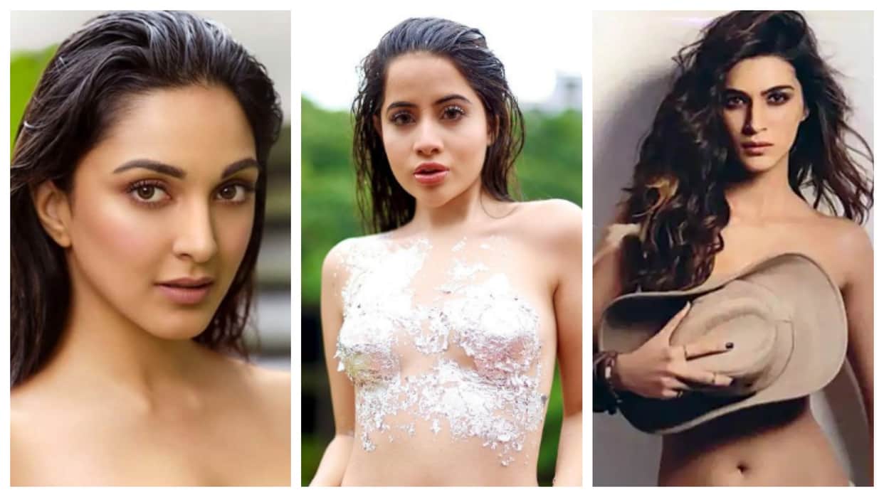 Bollywood Actress Topless Bold Photoshoot Uorfi Javed Bhumi Pednekar Kiara Advani Kriti Sanon Parineeti Chopra
