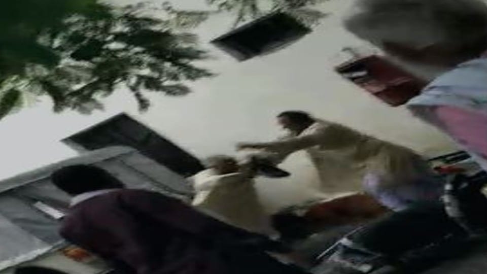 People from two sides clashed in the Collectorate over land dispute in Mainpuri