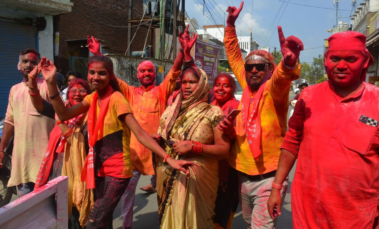 Mata Vaishno's immersion journey taken out from Harprasad temple