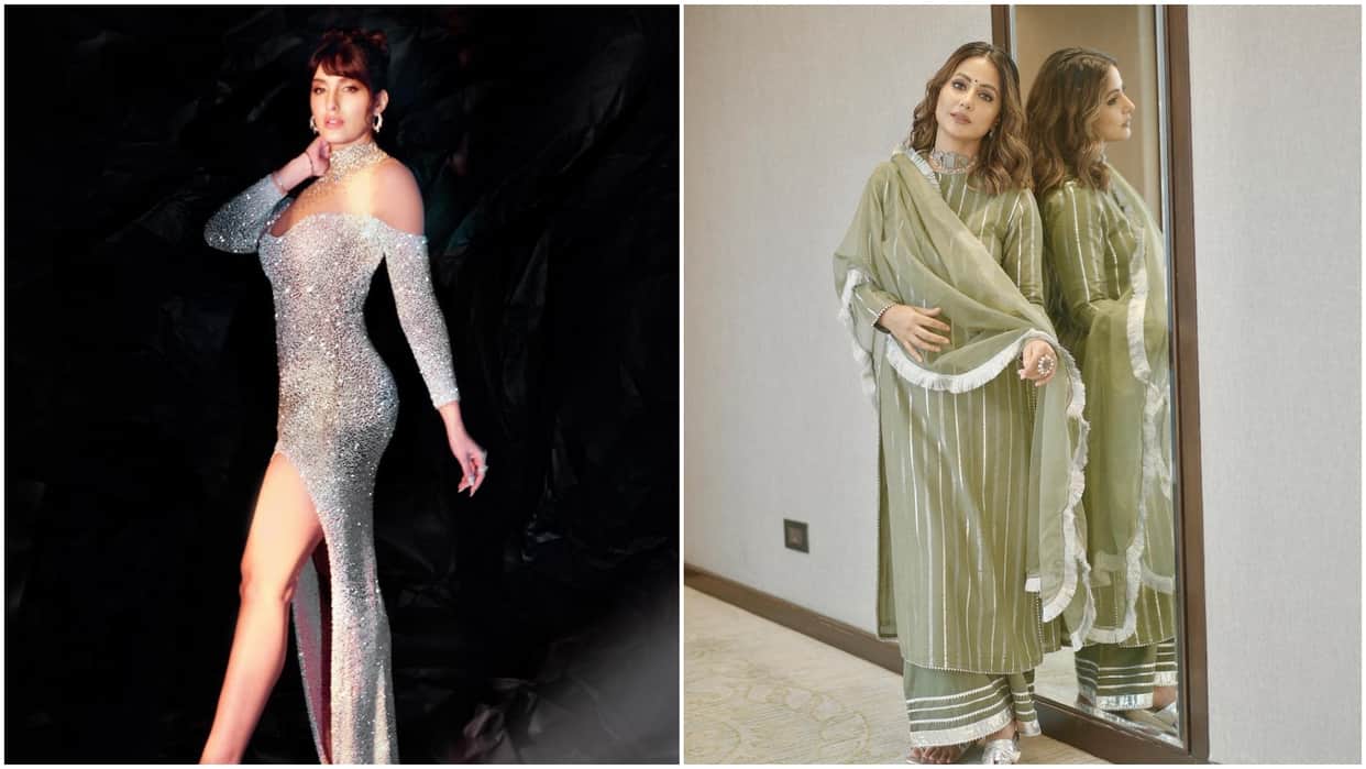 Photos Of The Day: Nora Fatehi bold look in gown hina khan glamorous avatar Disha Patani Alia Bhatt Mouni roy