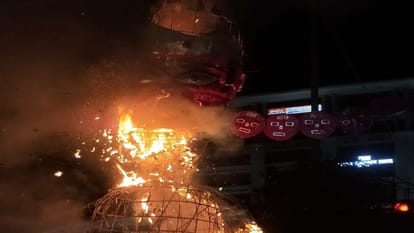 See Kashis Ravana Dahan in 10 pictures People burnt Ravanas family gave a special message