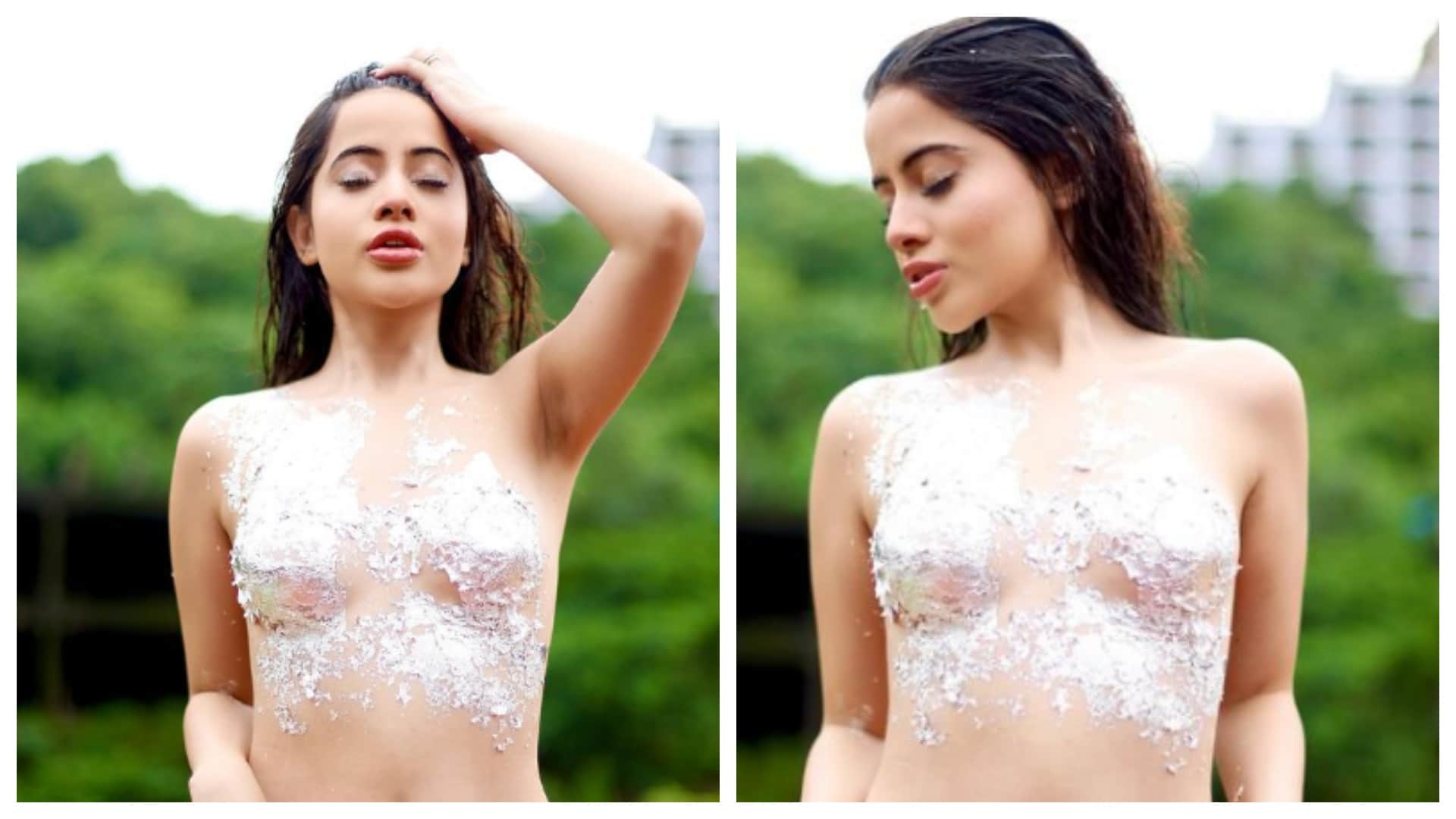 urfi javed again trolled she posed in transparent outfit