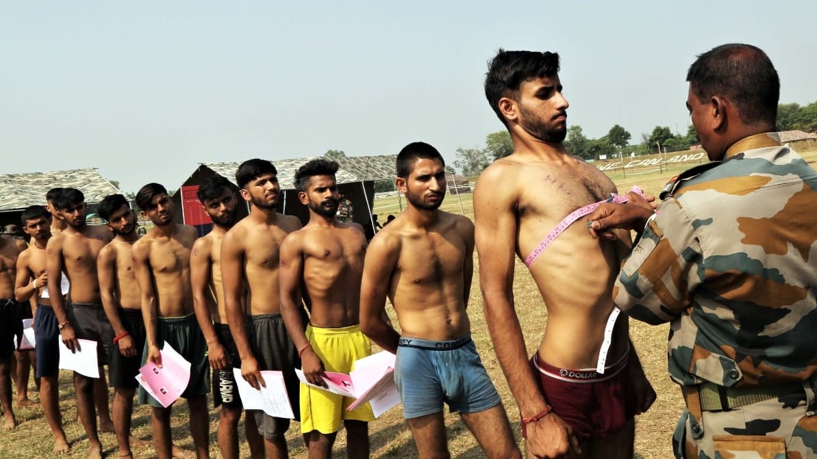 Agniveer recruitment rally starts in Sunjwan Jammu