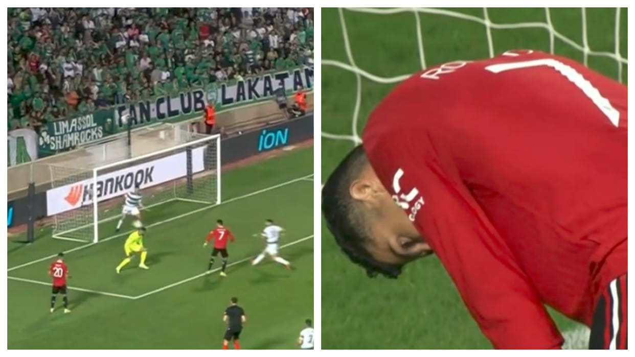Europa League Ronaldo could not score a goal from a distance of six yards manchester united beats omonia