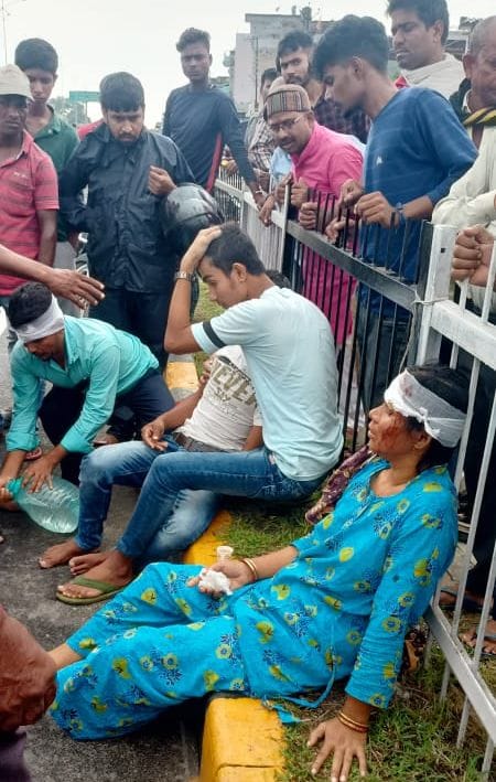 three injured in road accident