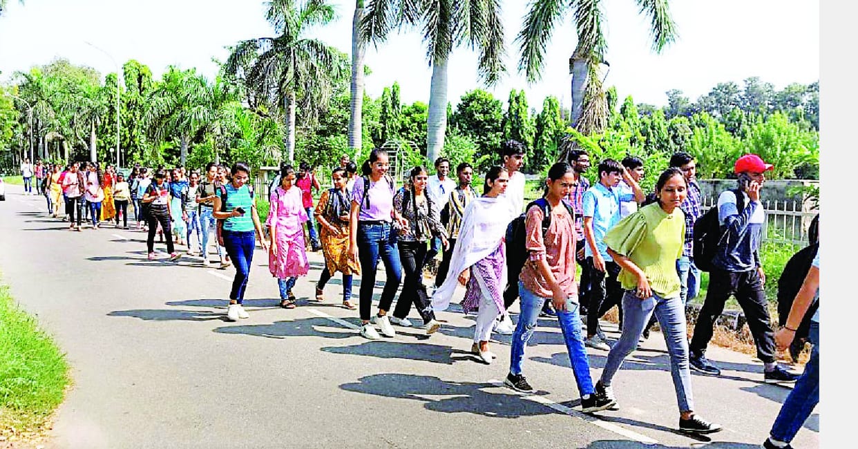 Students furious over the demands, took out a fury march